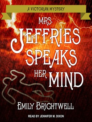 cover image of Mrs. Jeffries Speaks Her Mind